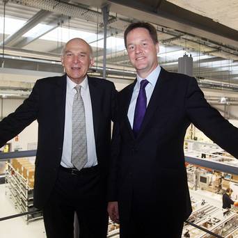 Lib Dem leader Nick Clegg and Business secretary Vince Cable